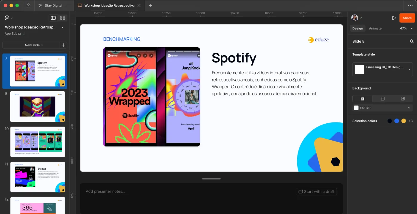 Apresentação de benchmarking com o Spotify Wrapped 2023